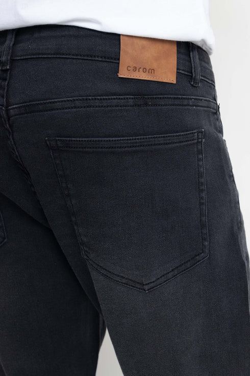 Black Tapered Fit Jeans